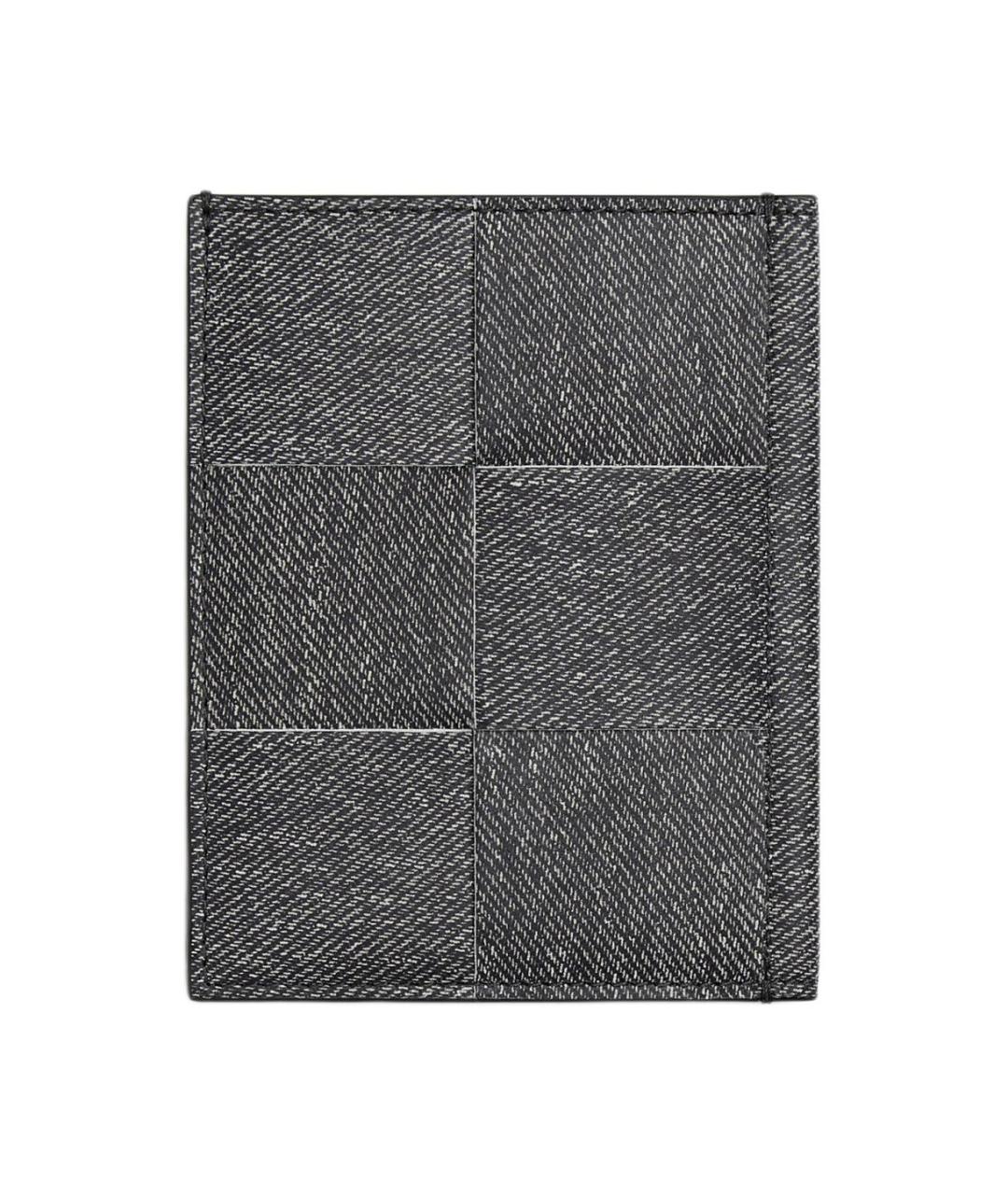BOTTEGA VENETA Антрацитовый кожаный кардхолдер, фото 3