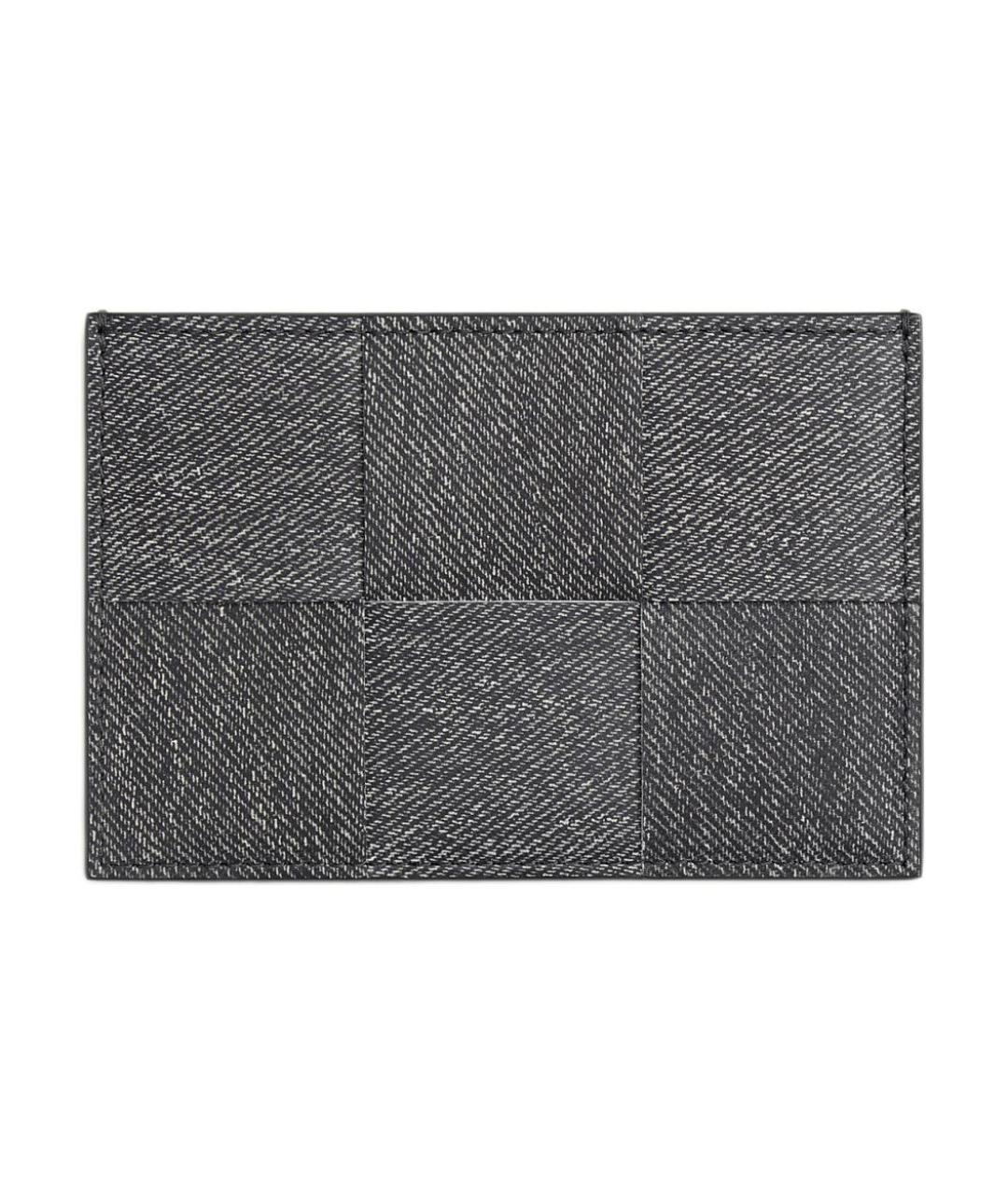 BOTTEGA VENETA Антрацитовый кожаный кардхолдер, фото 1