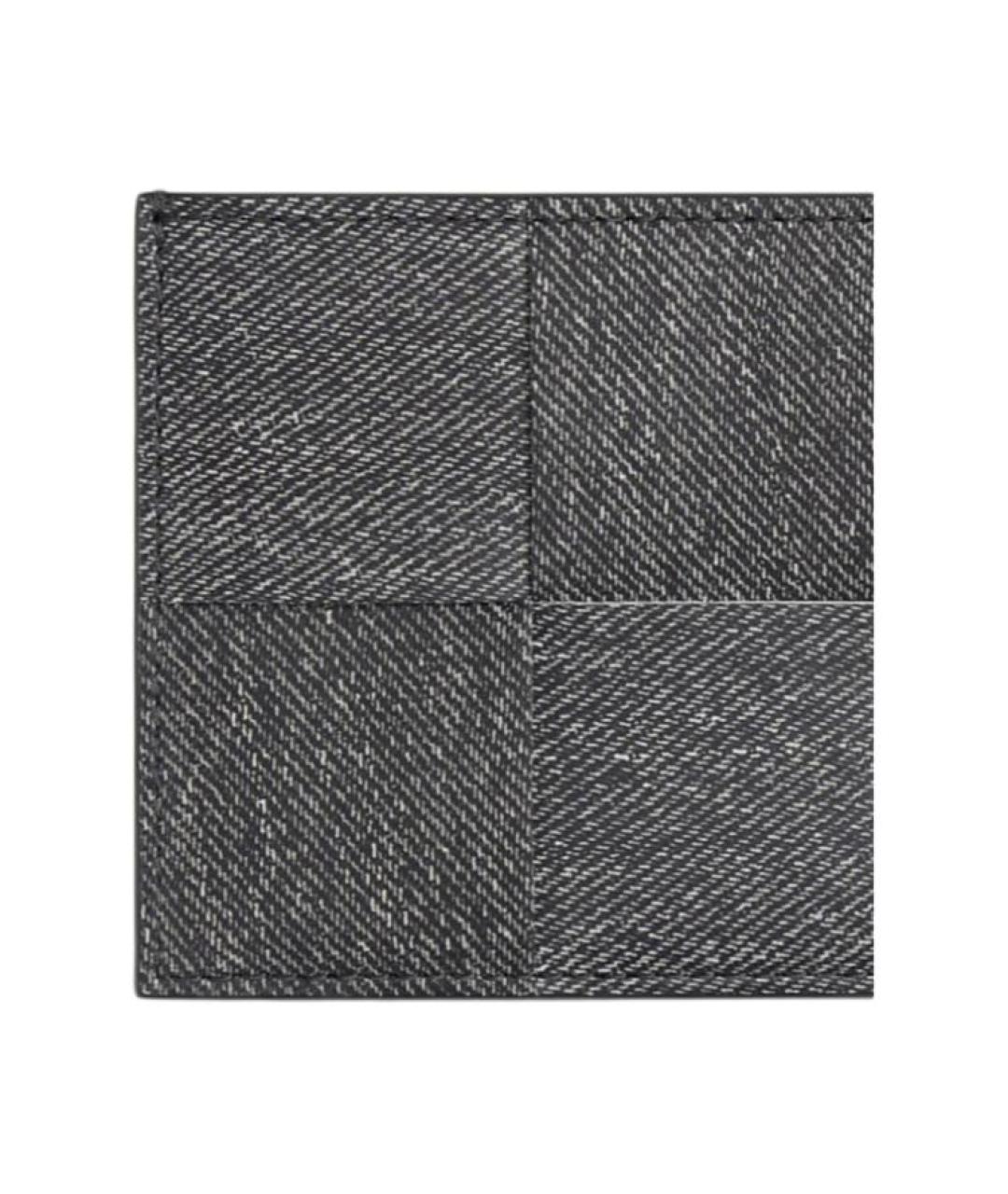 BOTTEGA VENETA Антрацитовый кожаный кардхолдер, фото 3