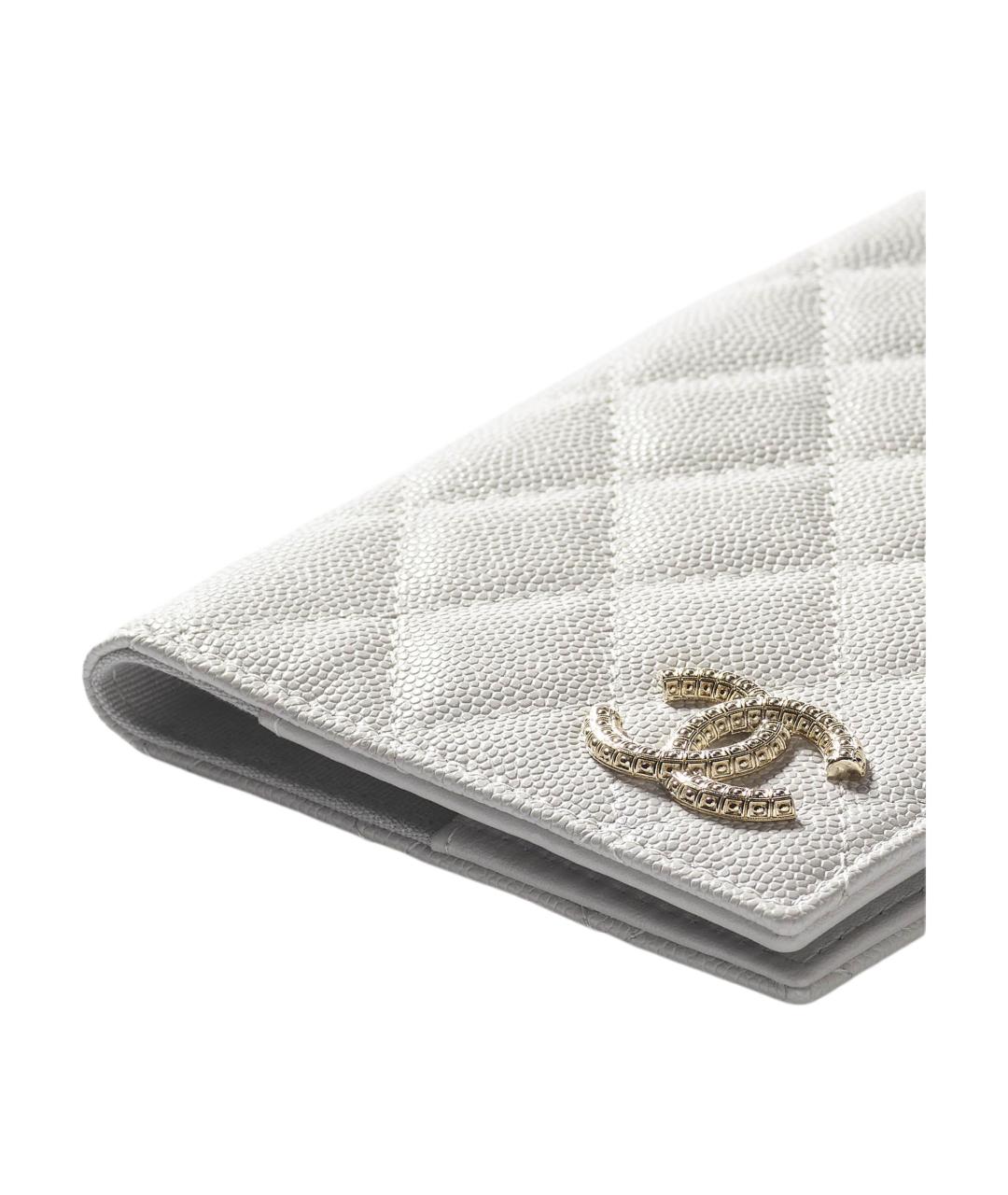 CHANEL Белый кожаный кардхолдер, фото 4