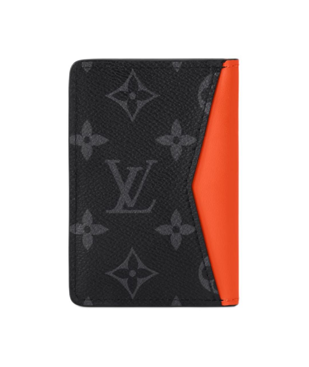 LOUIS VUITTON Серый кожаный кошелек, фото 3