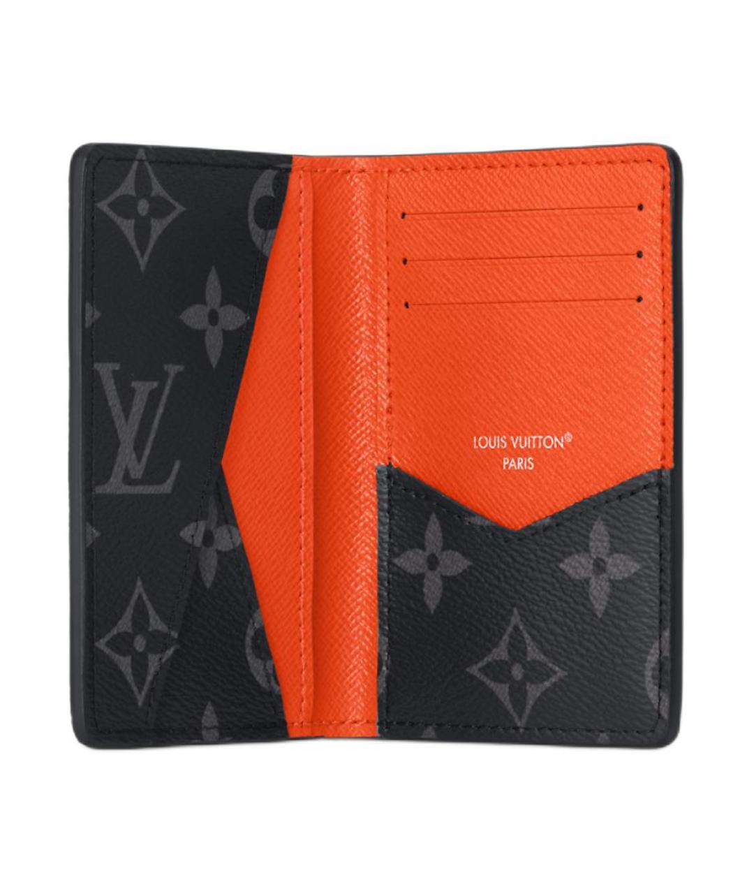 LOUIS VUITTON Серый кожаный кошелек, фото 4