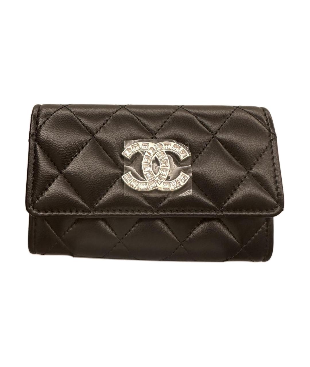 CHANEL Черный кожаный кардхолдер, фото 1