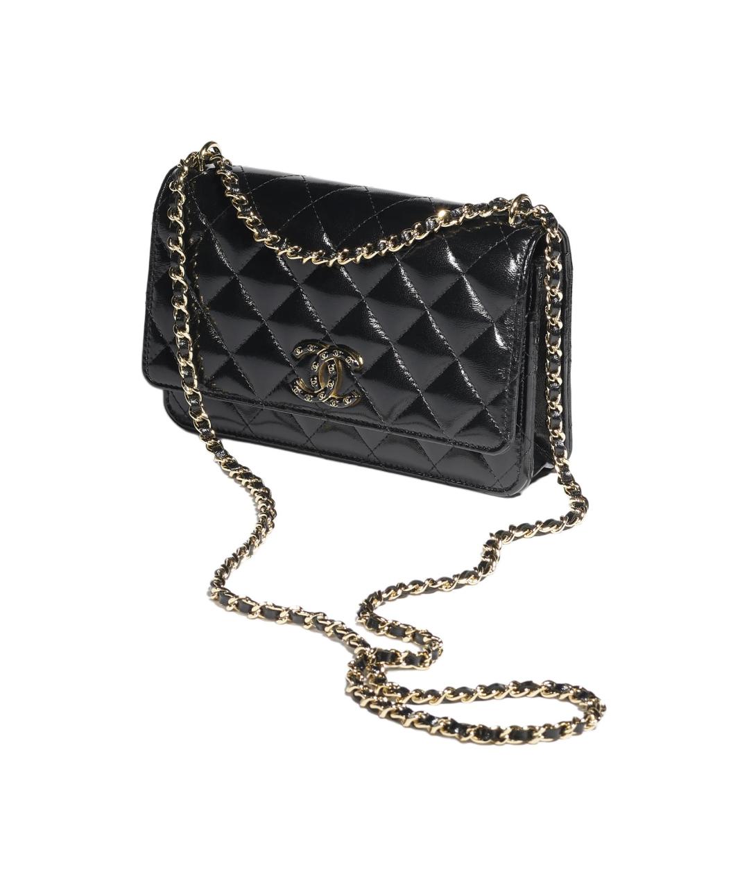 CHANEL Черный кожаный кошелек, фото 2