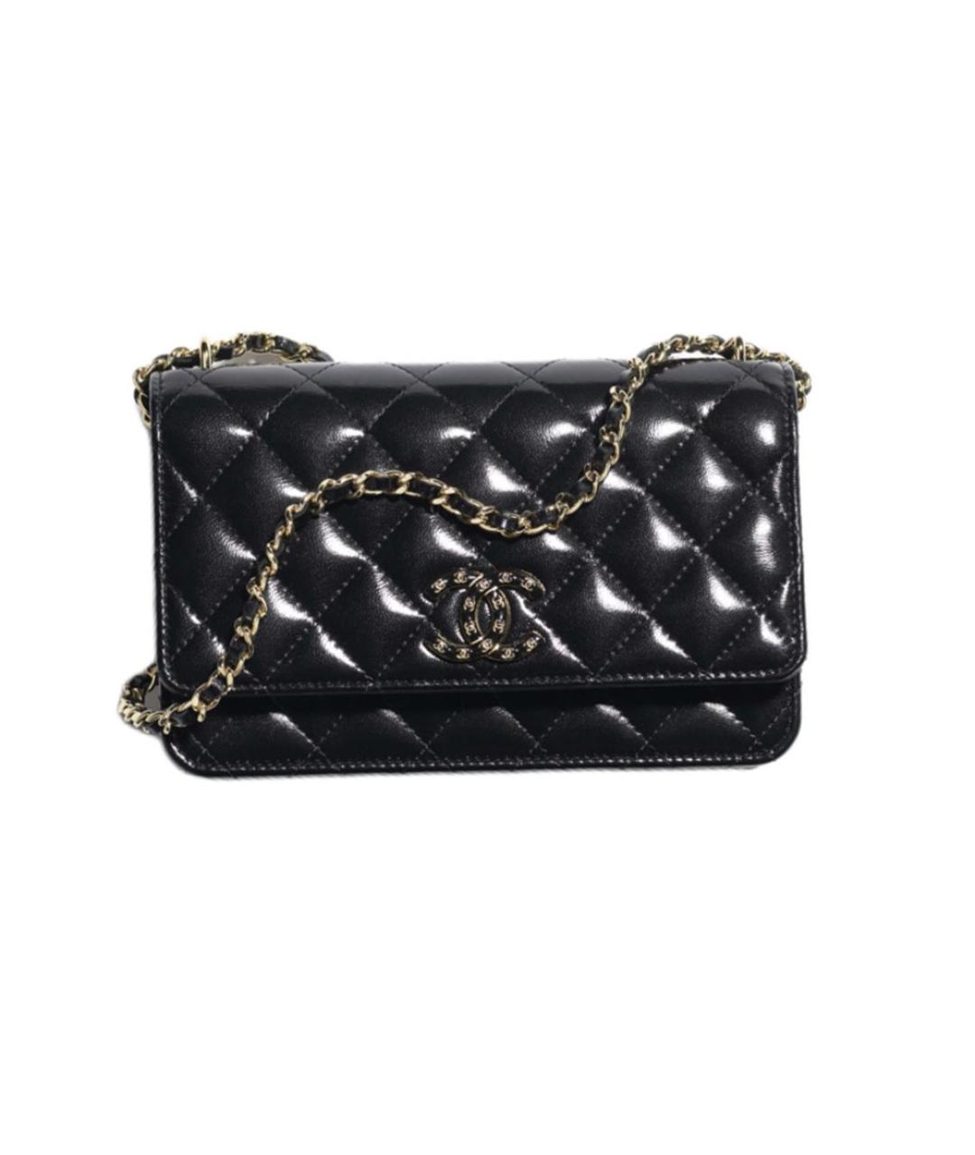 CHANEL Черный кожаный кошелек, фото 1