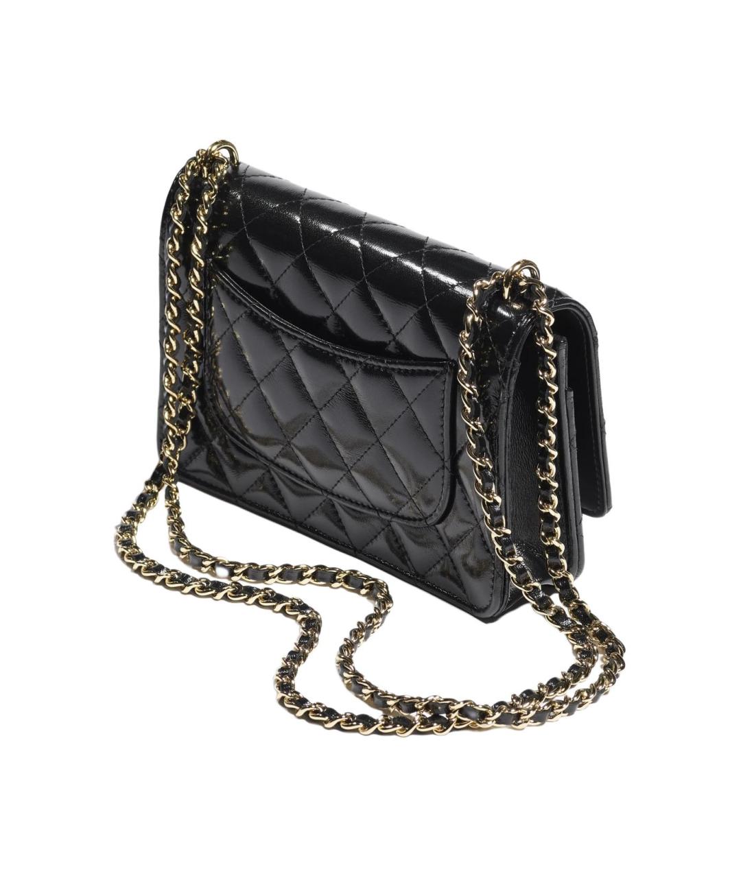 CHANEL Черный кожаный кошелек, фото 3