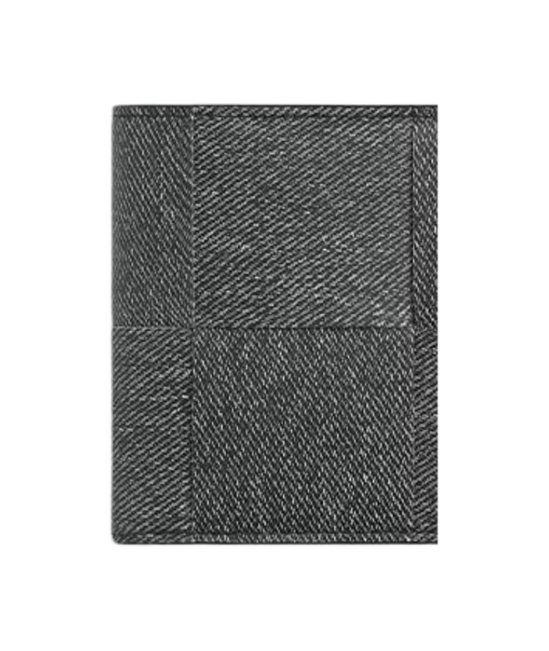 BOTTEGA VENETA Серый кожаный кошелек, фото 4