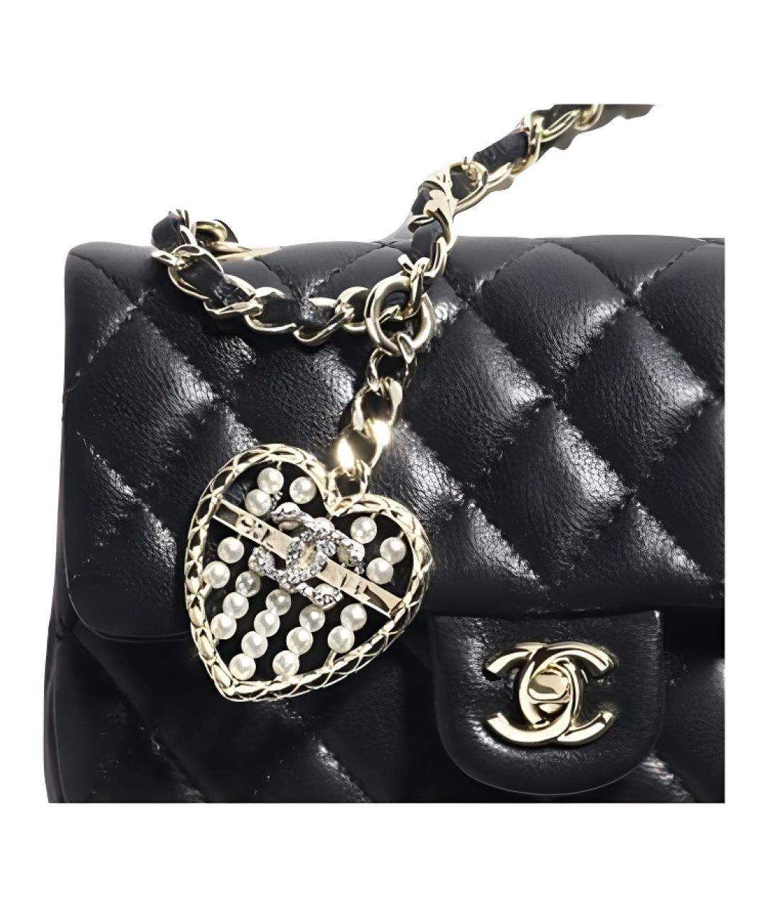 CHANEL Черный кожаный кошелек, фото 5