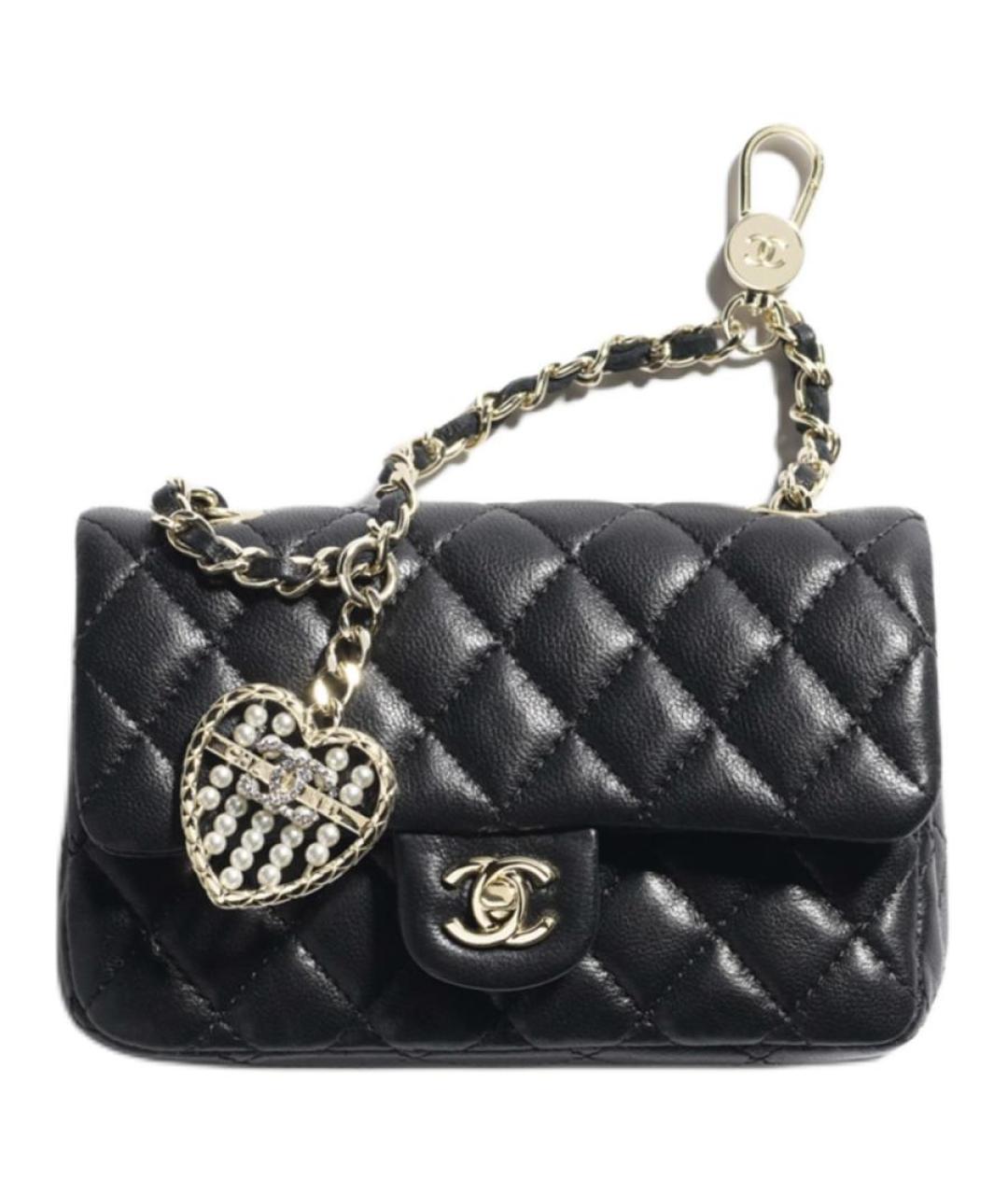 CHANEL Черный кожаный кошелек, фото 1