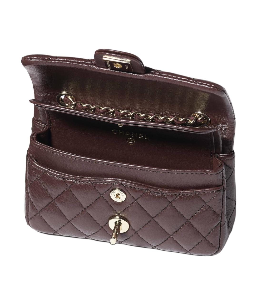 CHANEL Коричневый кожаный кошелек, фото 3
