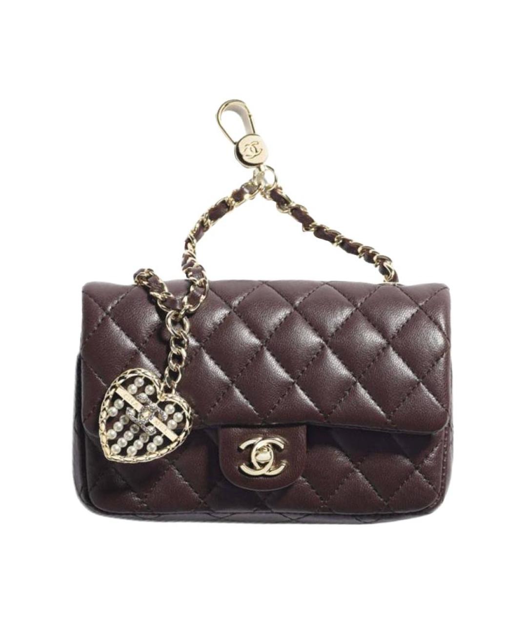 CHANEL Коричневый кожаный кошелек, фото 1