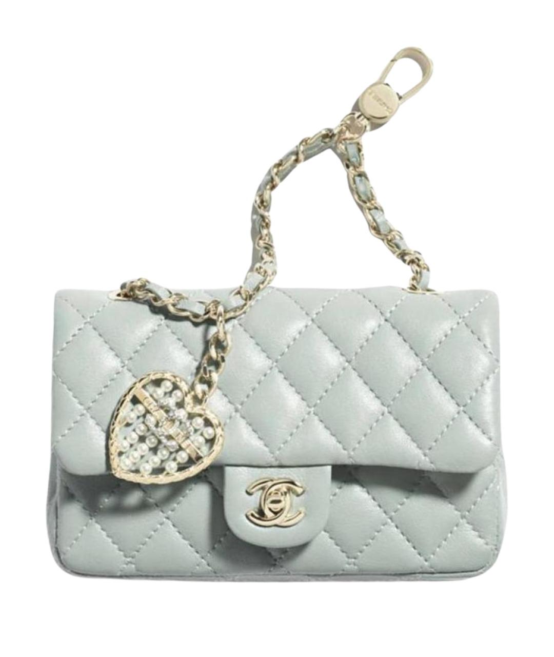 CHANEL Серый кожаный кошелек, фото 1