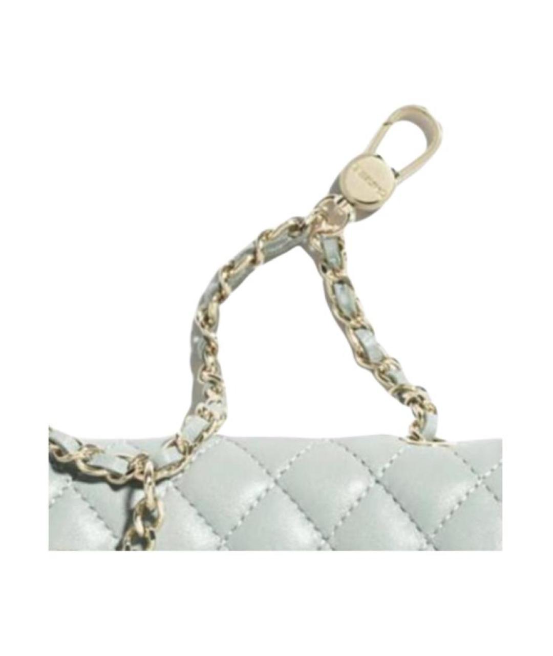 CHANEL Серый кожаный кошелек, фото 5