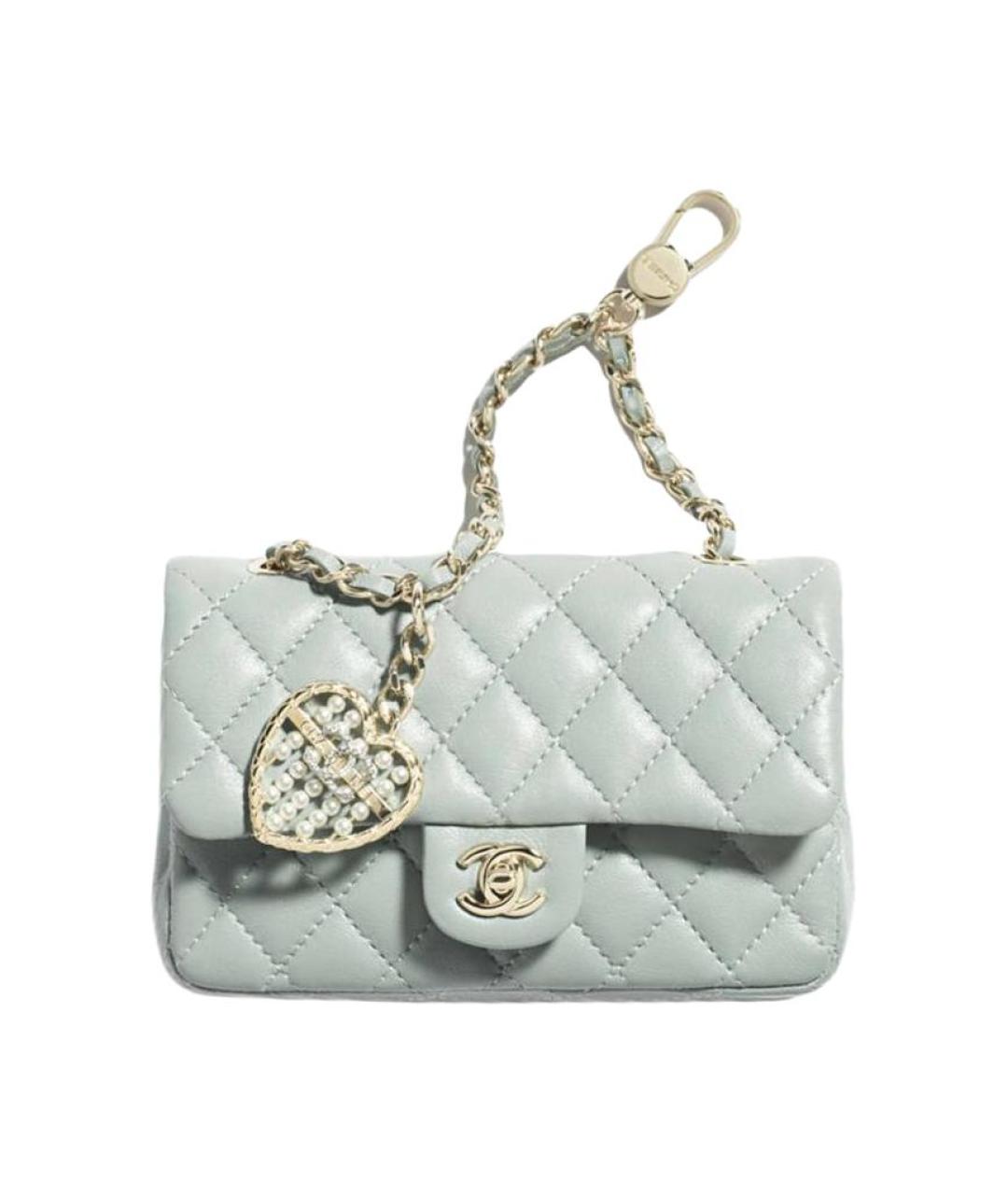 CHANEL Серый кожаный кошелек, фото 6