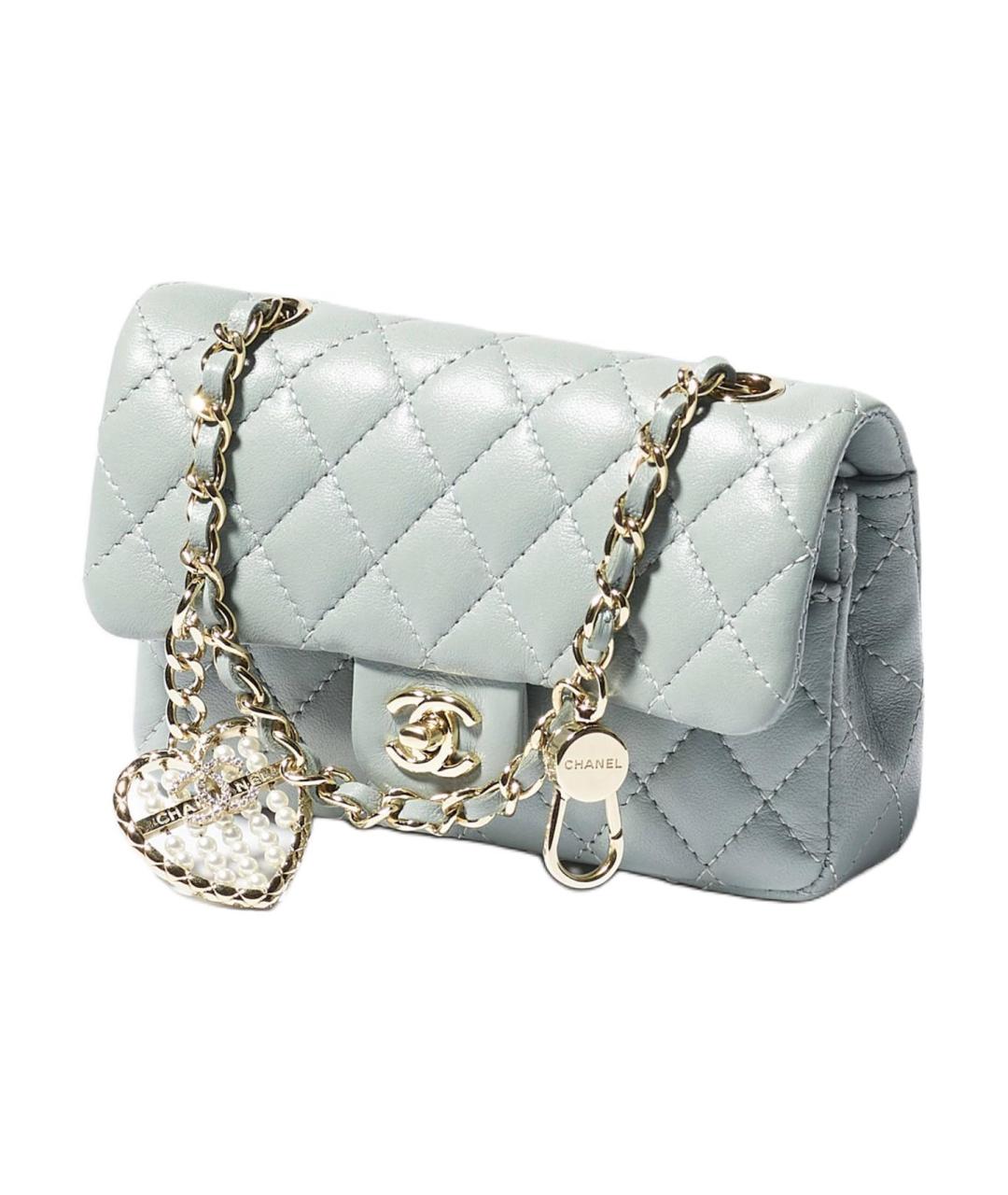 CHANEL Серый кожаный кошелек, фото 2