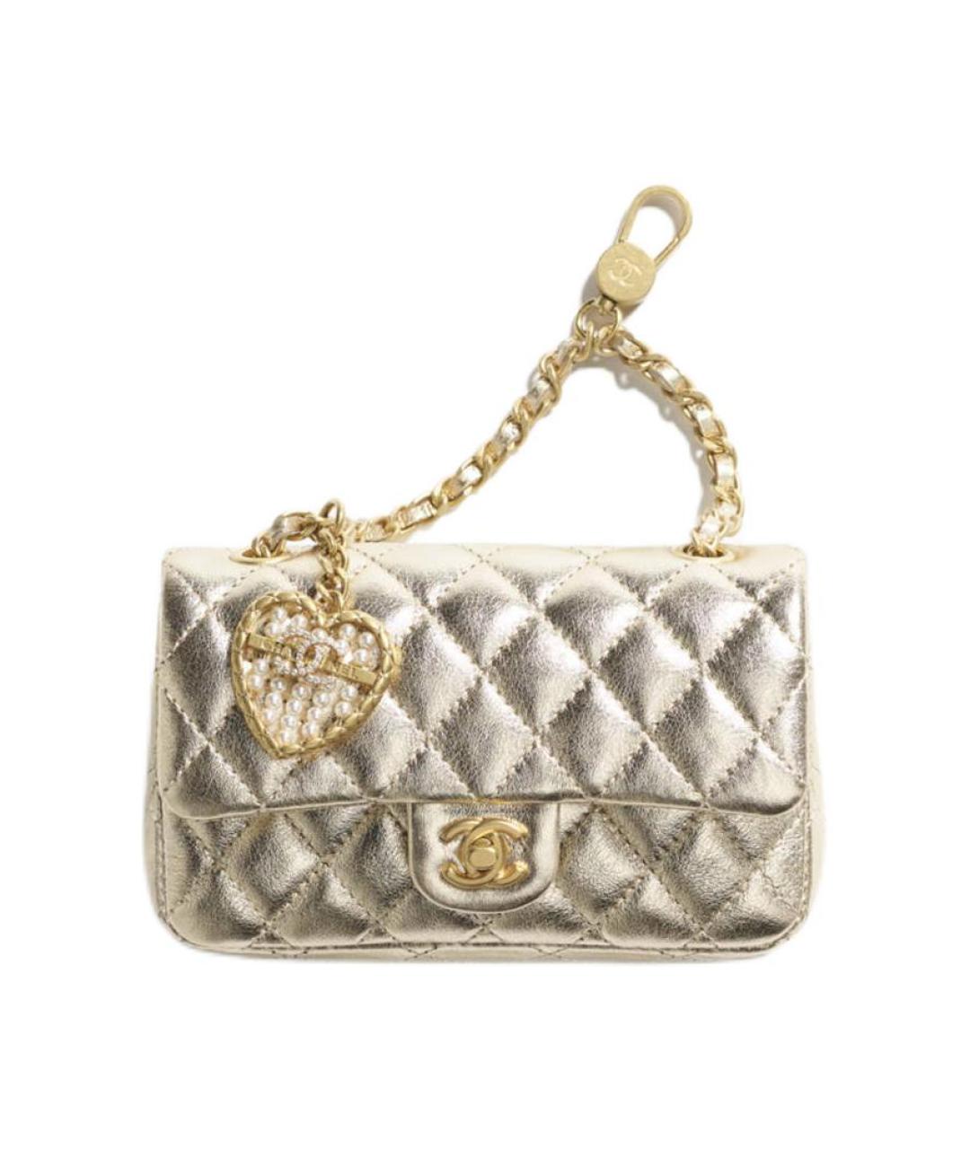 CHANEL Золотой кожаный кошелек, фото 1