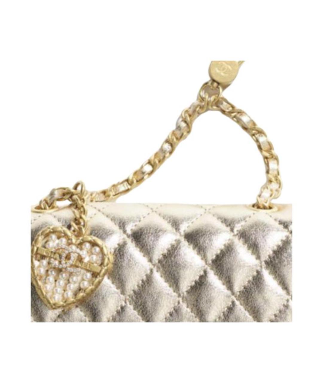 CHANEL Золотой кожаный кошелек, фото 4