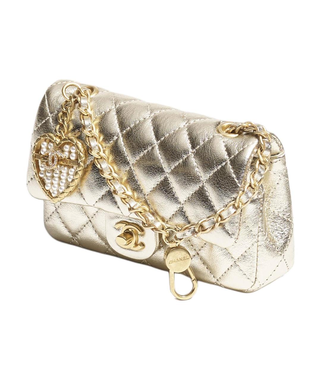 CHANEL Золотой кожаный кошелек, фото 2