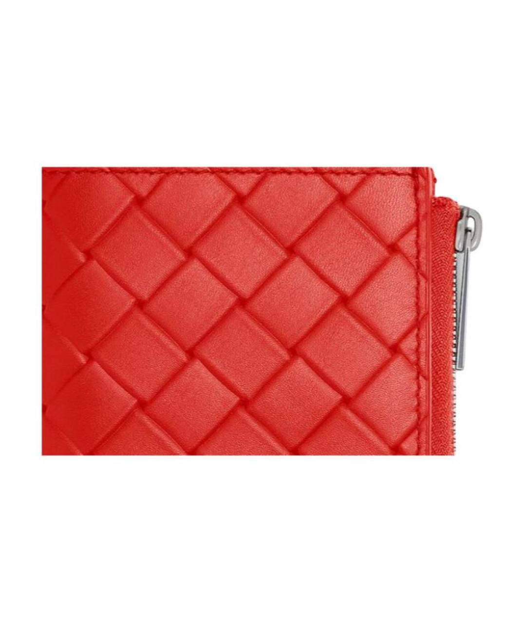 BOTTEGA VENETA Красный кожаный кошелек, фото 5