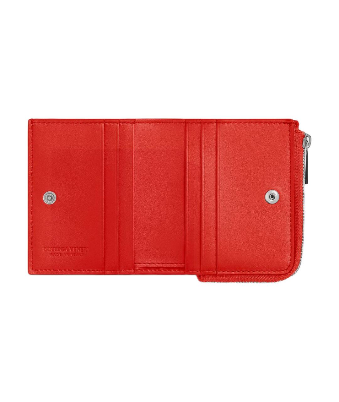 BOTTEGA VENETA Красный кожаный кошелек, фото 3