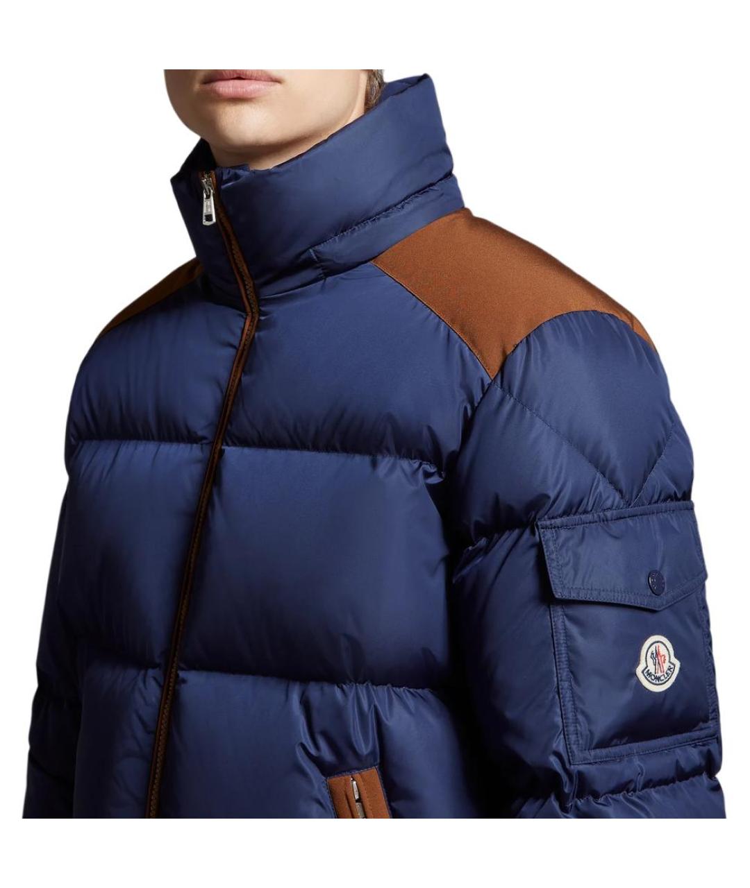 MONCLER Синий пуховик, фото 5