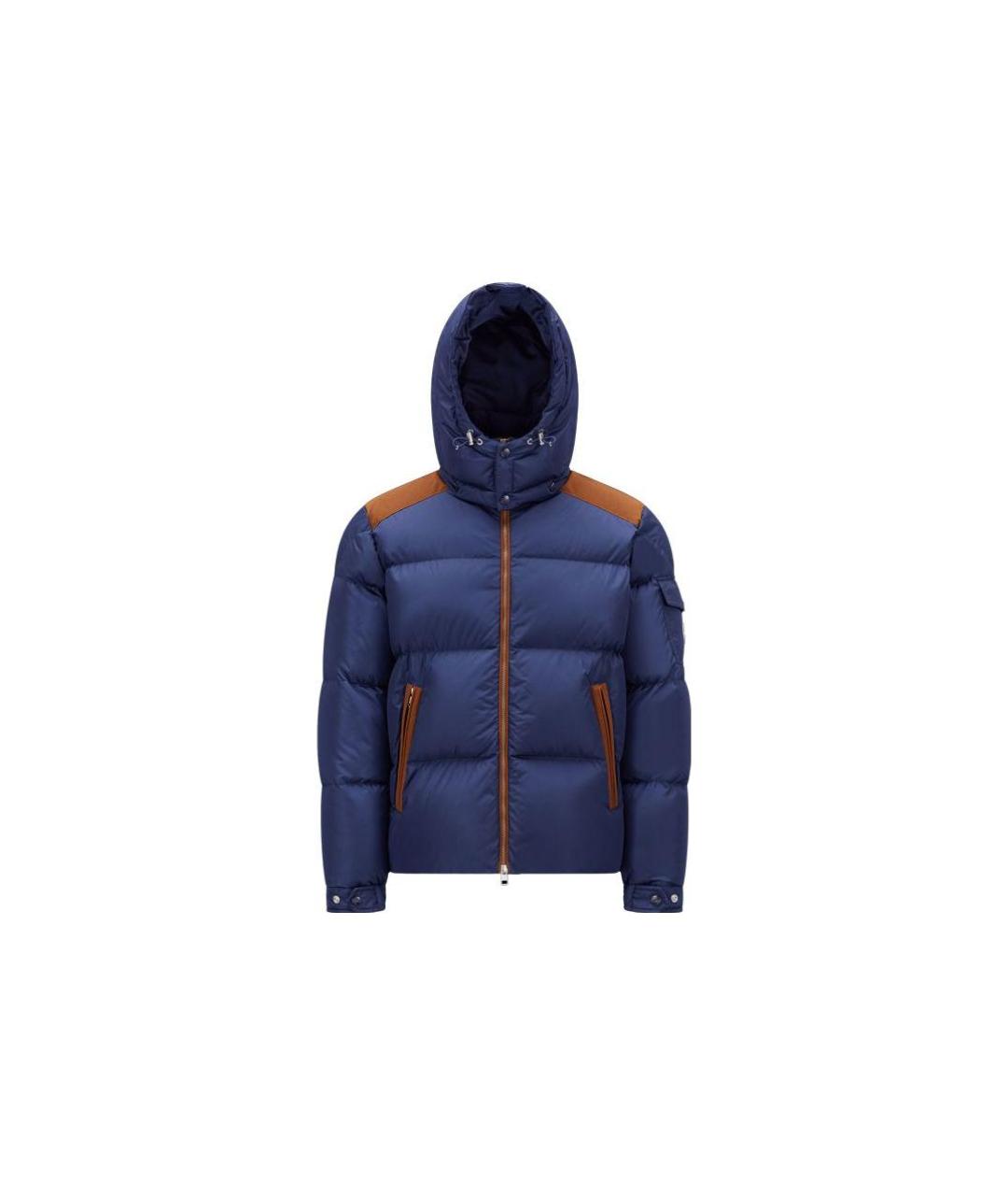 MONCLER Синий пуховик, фото 1