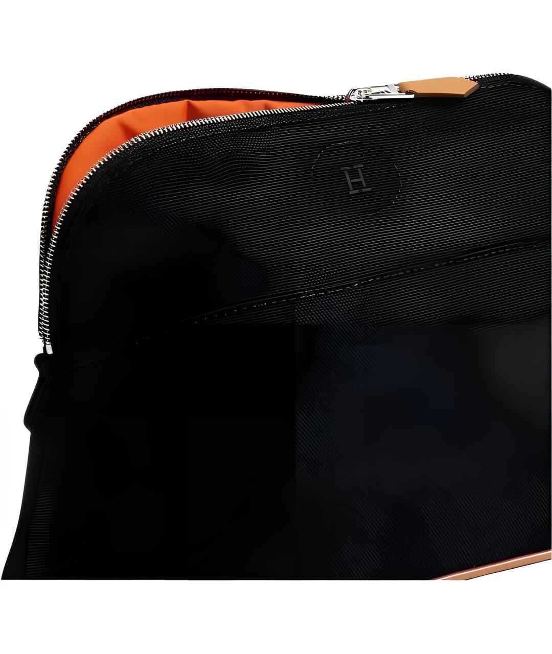 HERMES Черная хлопковая косметичка, фото 4