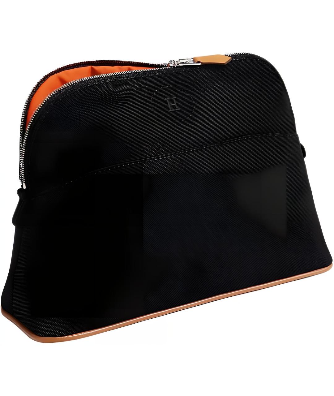 HERMES Черная хлопковая косметичка, фото 1