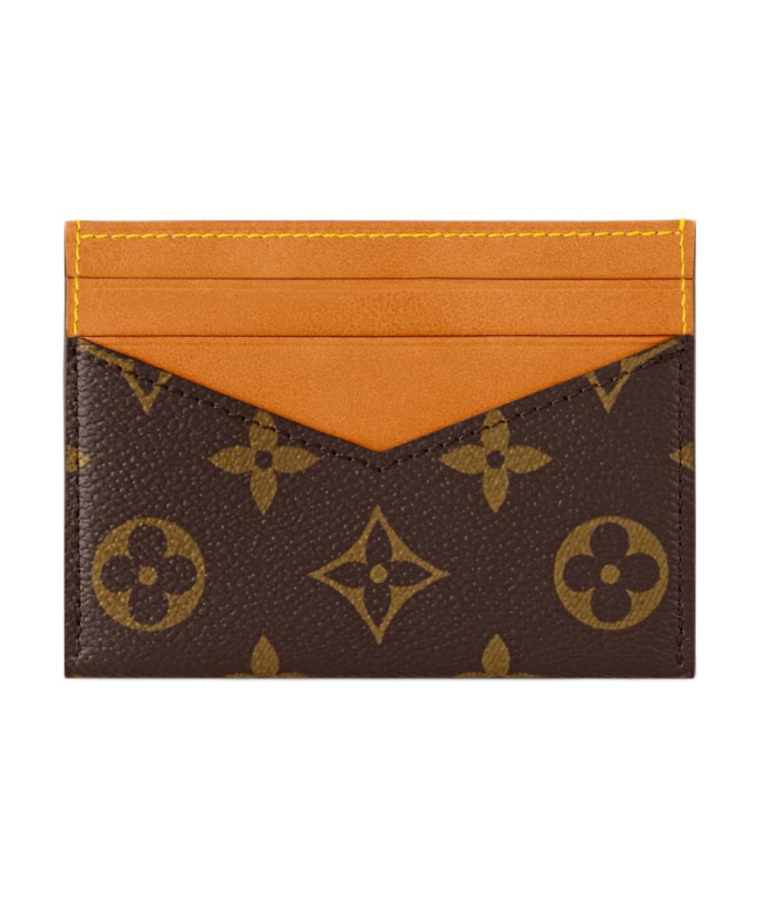 LOUIS VUITTON Коричневый кожаный кардхолдер, фото 3