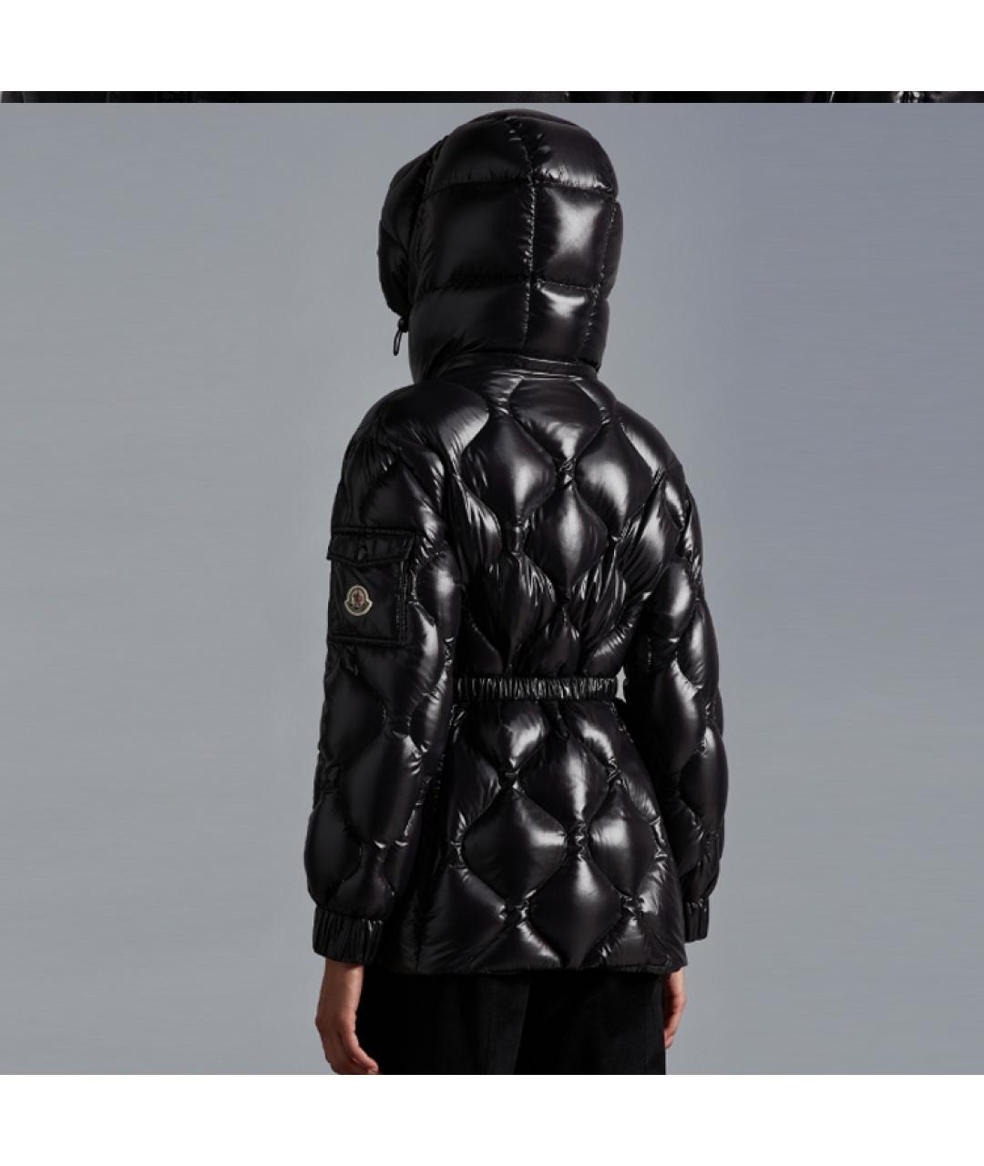MONCLER Черный пуховик, фото 4