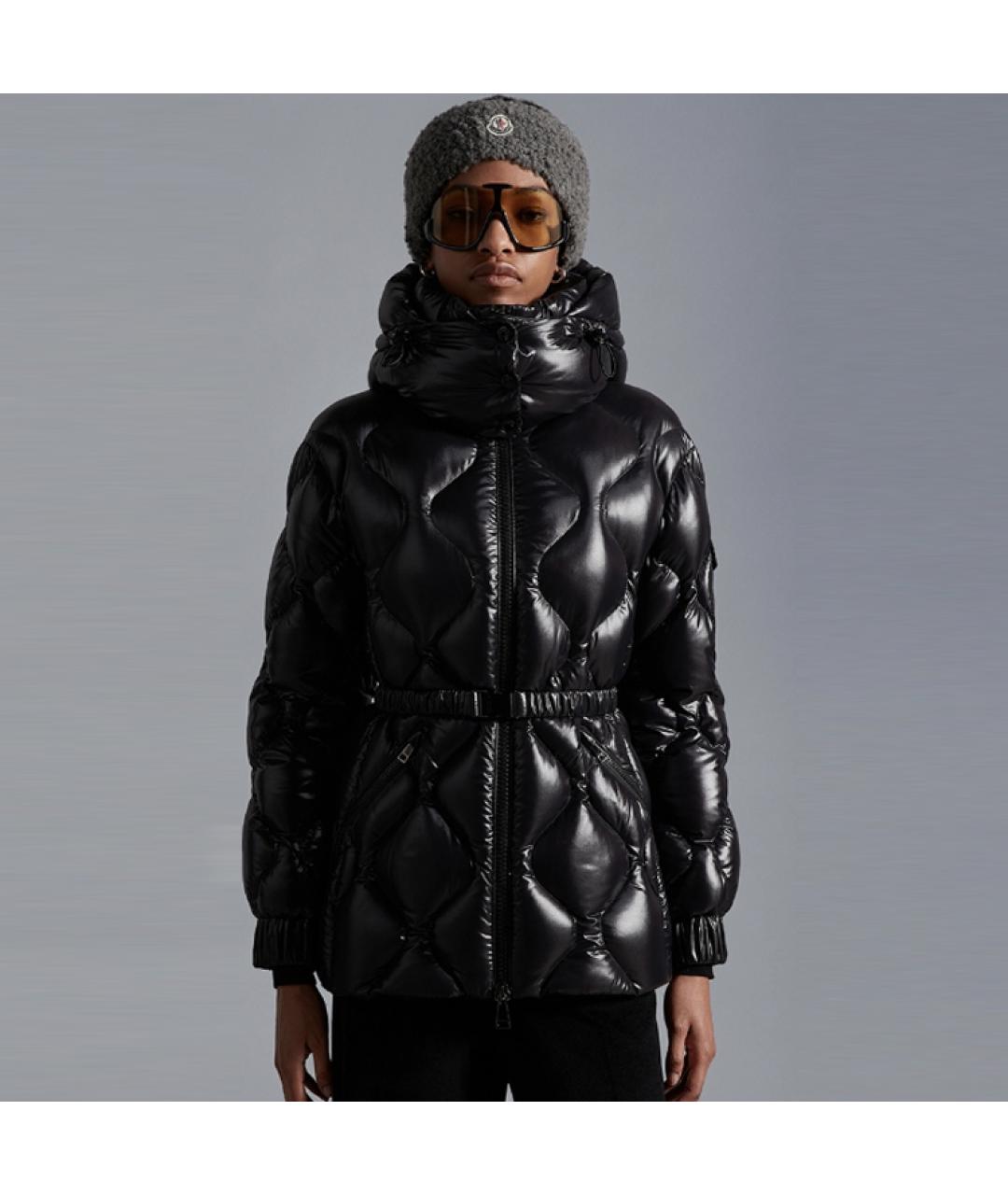 MONCLER Черный пуховик, фото 2