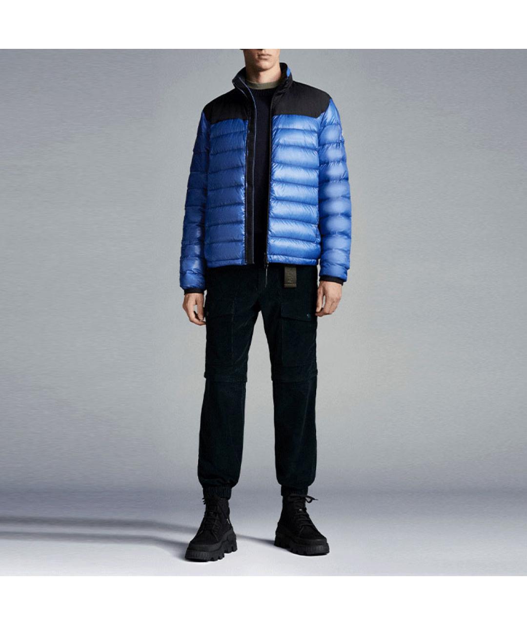 MONCLER Синий пуховик, фото 2