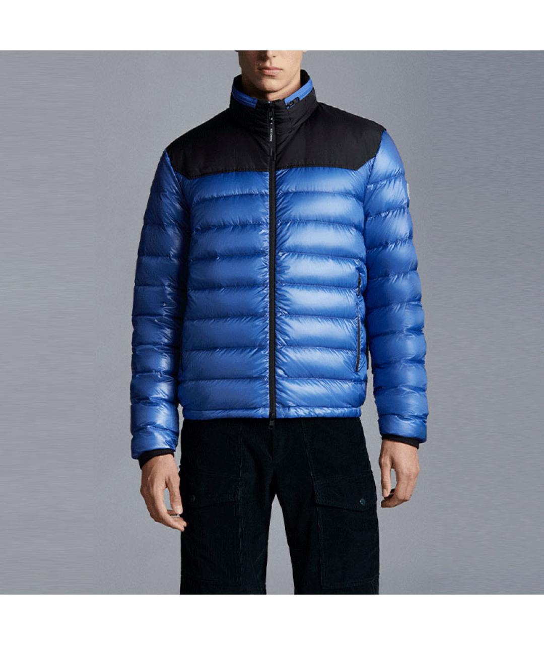 MONCLER Синий пуховик, фото 4