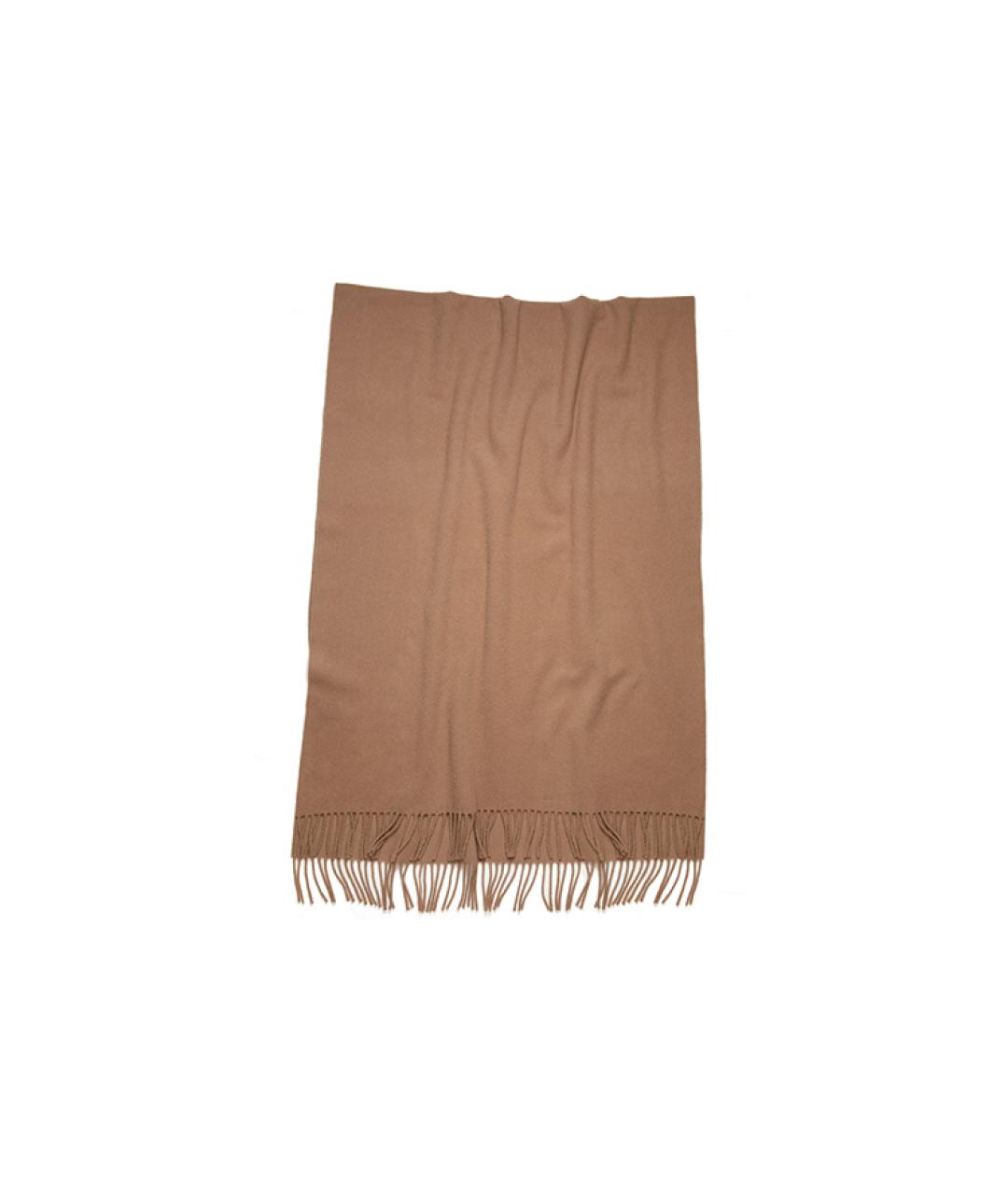 ACNE STUDIOS Коричневый шерстяной шарф, фото 1