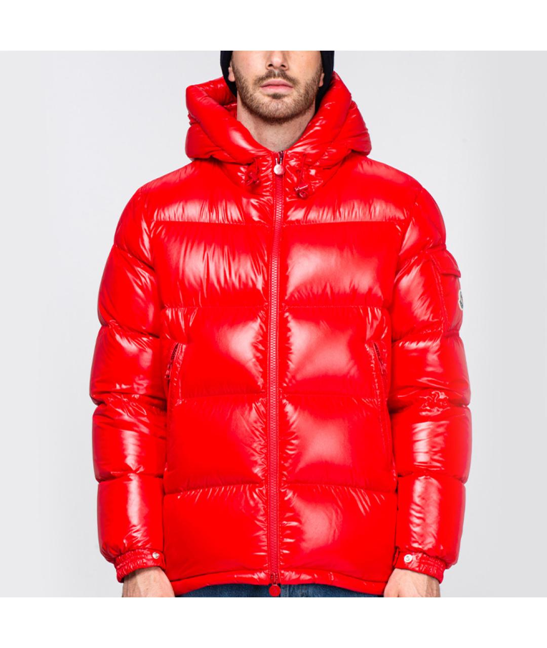 MONCLER Красный пуховик, фото 6