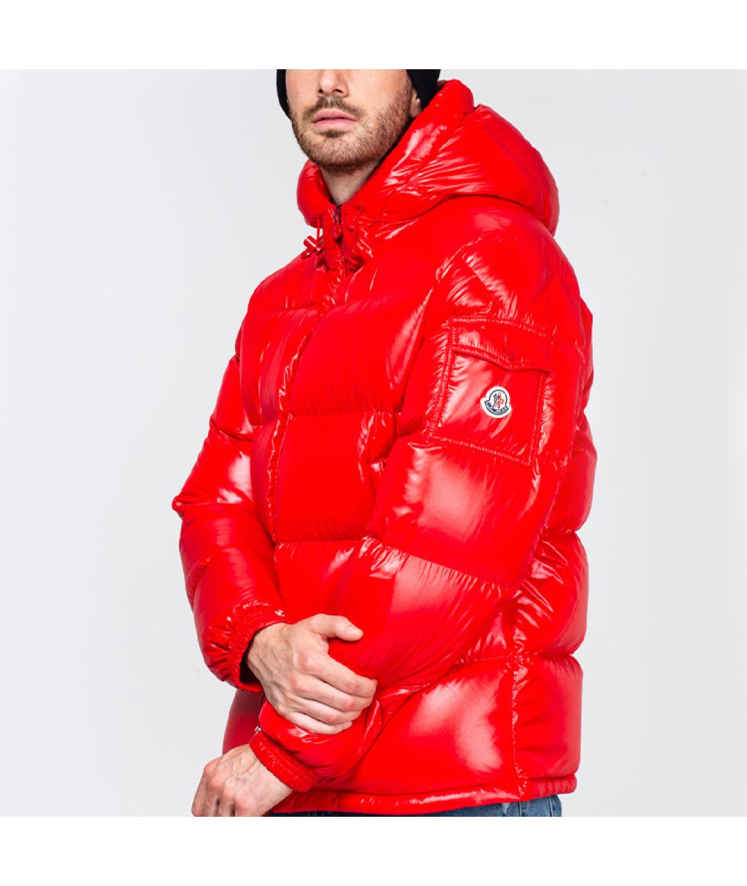 MONCLER Красный пуховик, фото 4