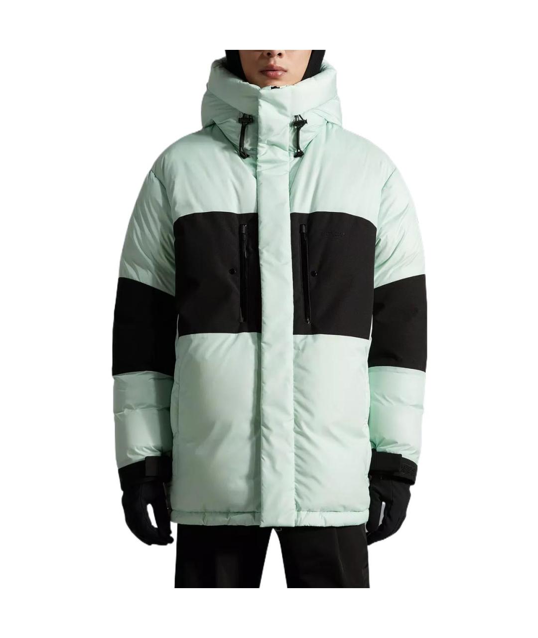 MONCLER Зеленый пуховик, фото 3