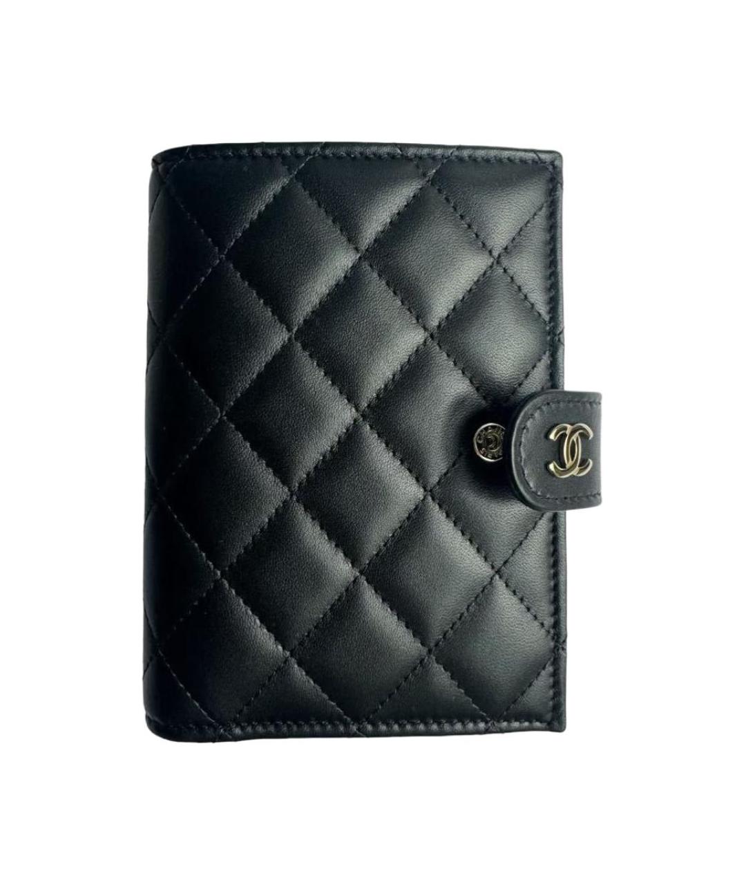 CHANEL Черный кожаный кошелек, фото 1