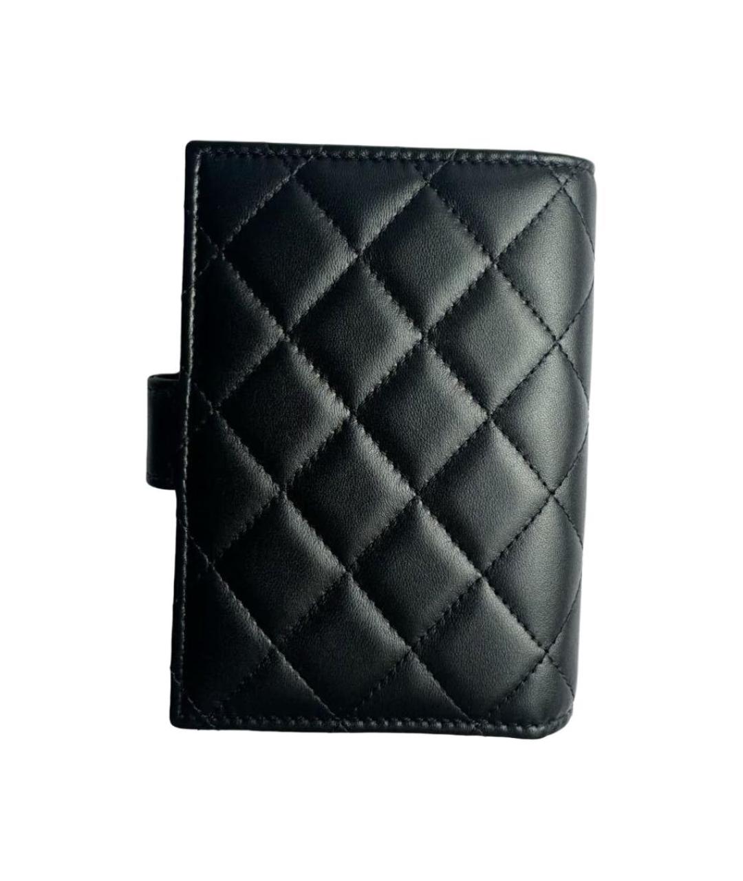 CHANEL Черный кожаный кошелек, фото 2