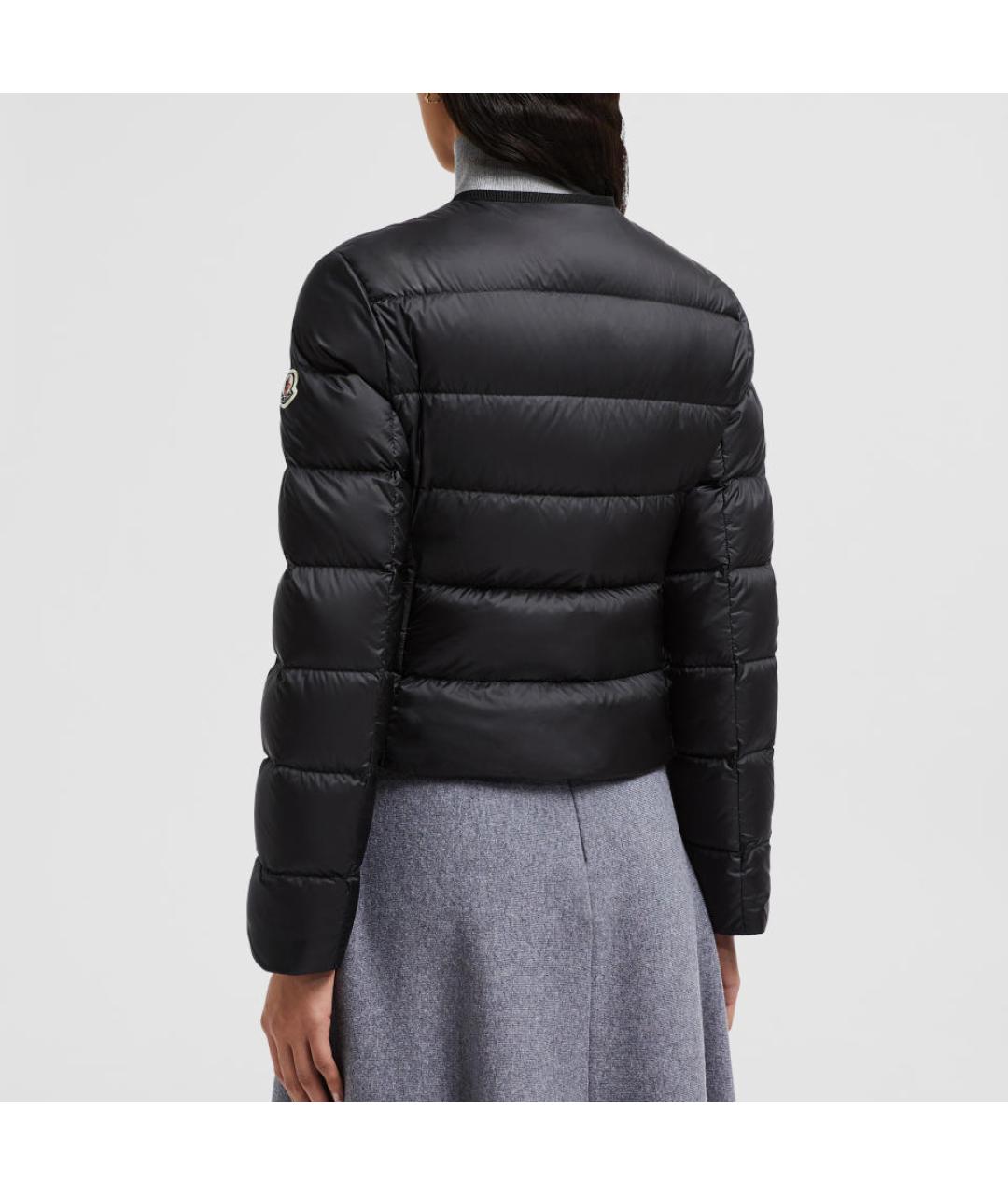 MONCLER Черный пуховик, фото 4