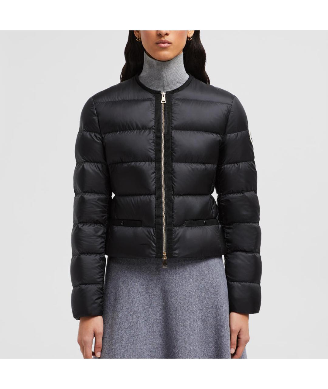 MONCLER Черный пуховик, фото 3