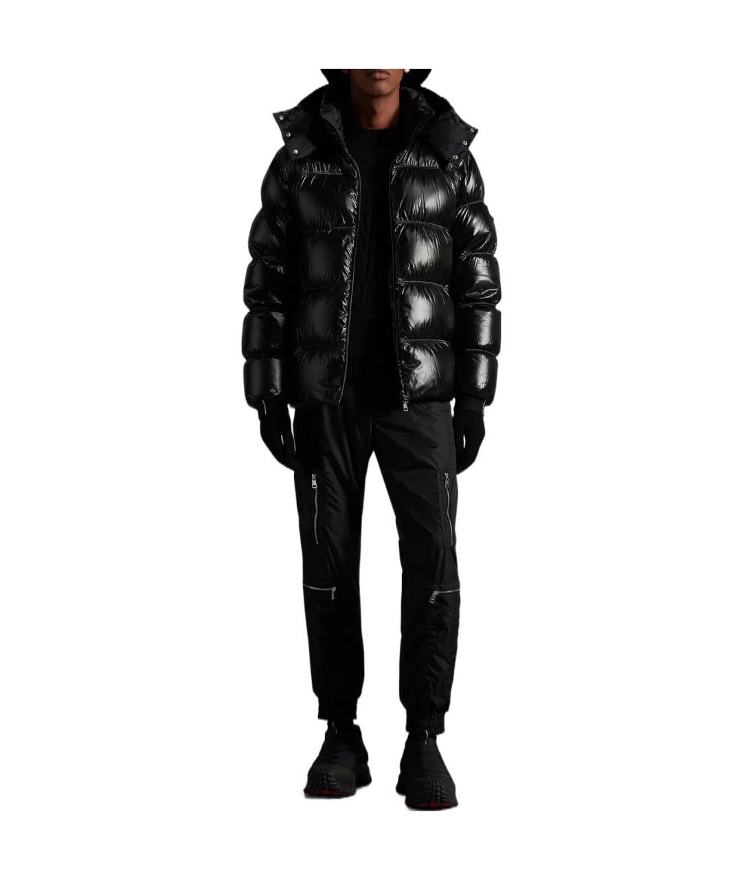 MONCLER Черный пуховик, фото 2
