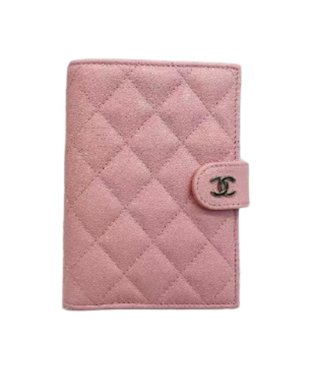 CHANEL Розовый кожаный кошелек, фото 1