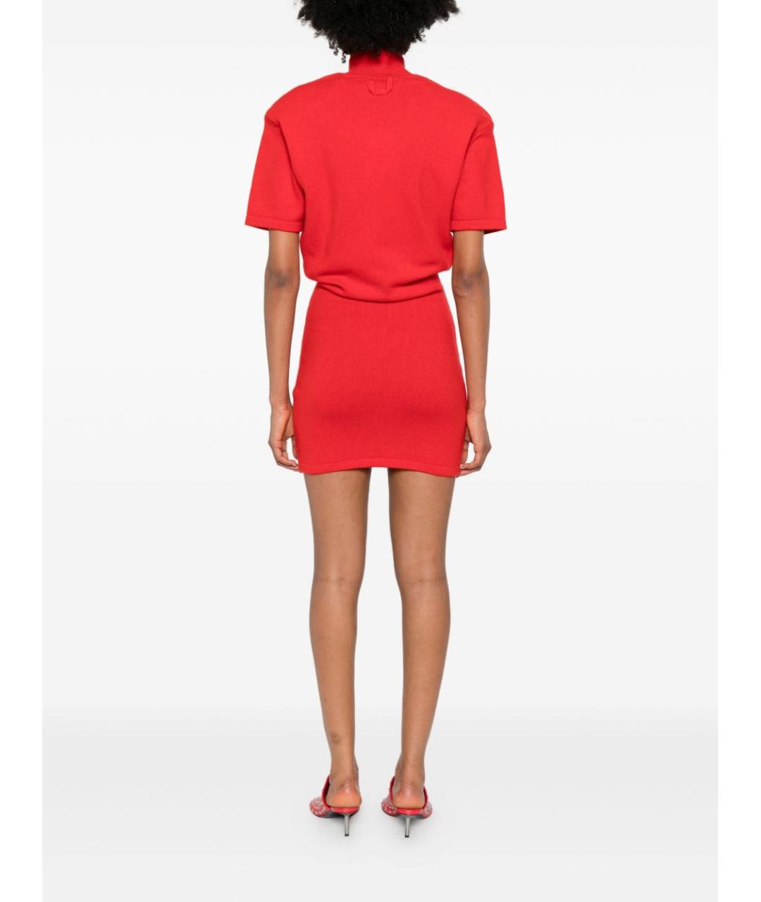 JACQUEMUS Красное шерстяное повседневное платье, фото 2