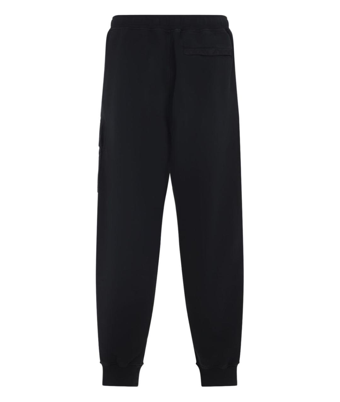 STONE ISLAND Черные хлопковые повседневные брюки, фото 3