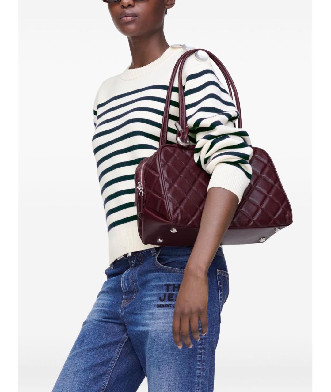 MARC JACOBS Бордовая кожаная сумка через плечо, фото 3