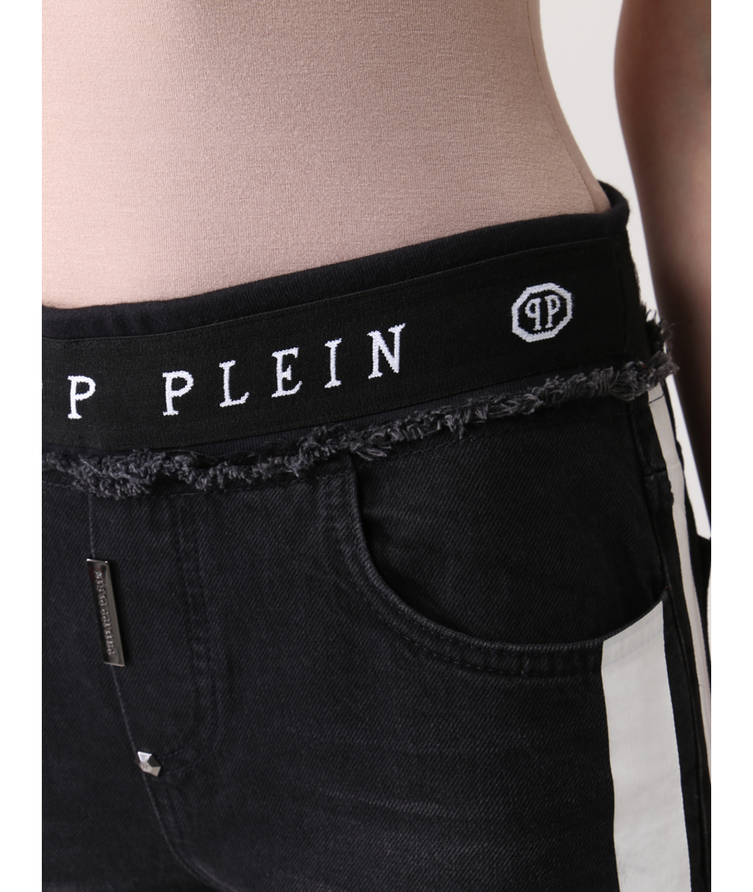 PHILIPP PLEIN Черные прямые джинсы, фото 4