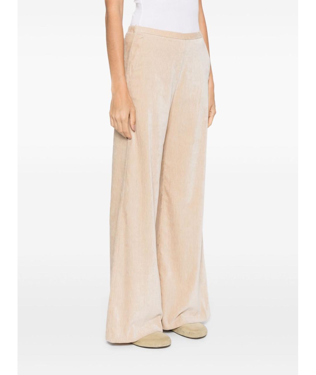 FORTE FORTE Бежевые полиэстеровые брюки широкие, фото 5
