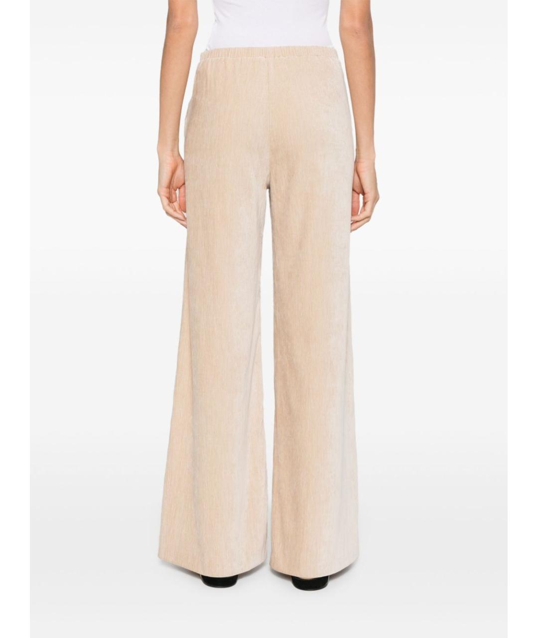 FORTE FORTE Бежевые полиэстеровые брюки широкие, фото 3