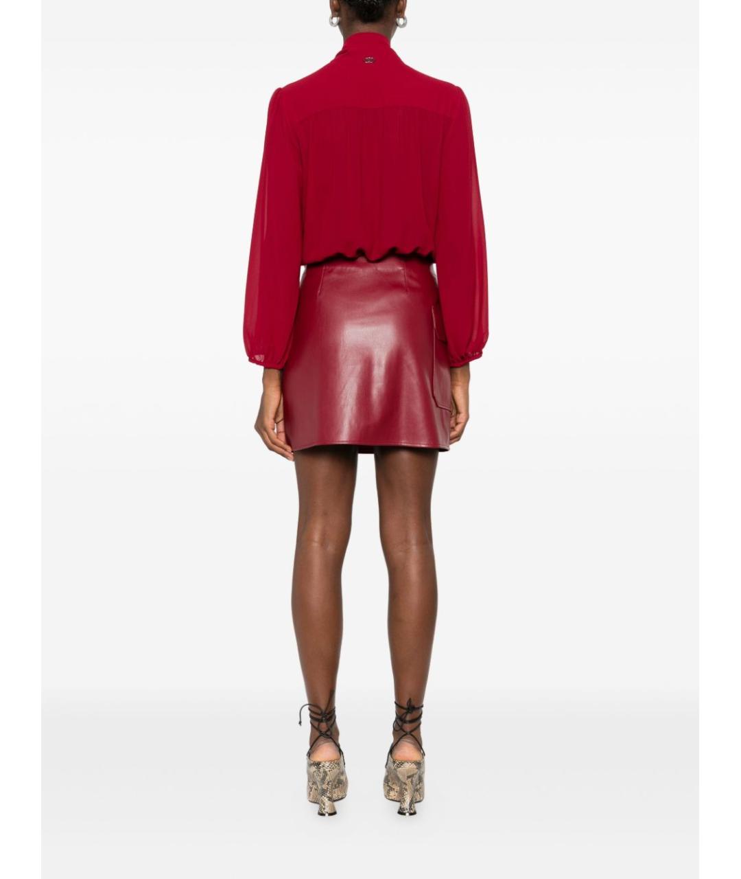 LIU JO Красное полиэстеровое платье, фото 4